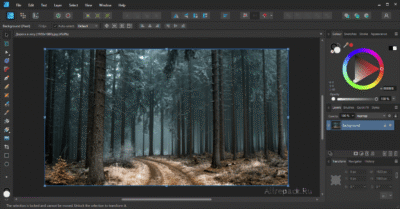 Интерфейс Affinity Designer на Windows