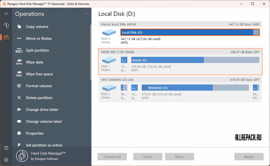 paragon hard disk manager advanced